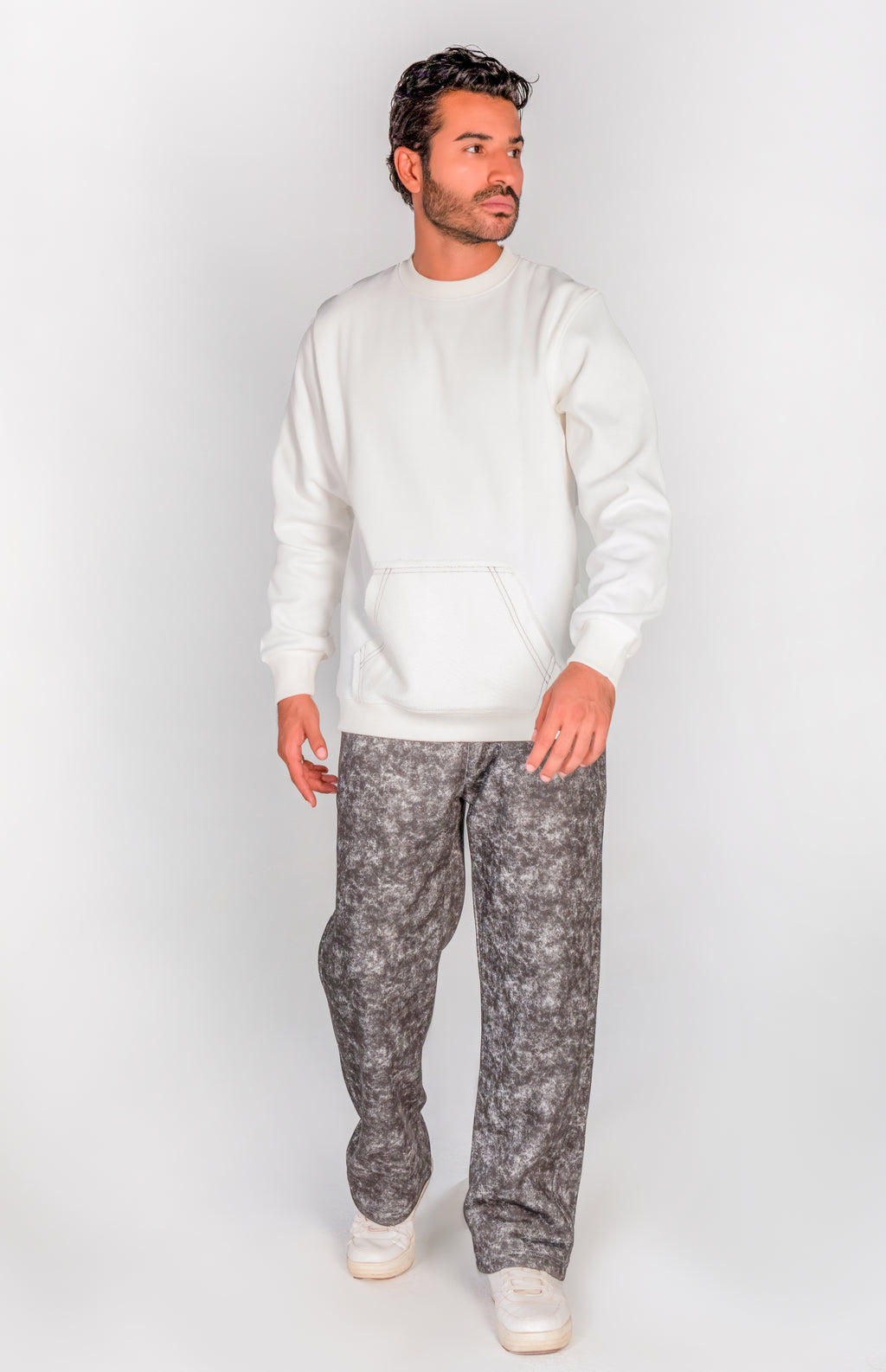 confy set with washed pants