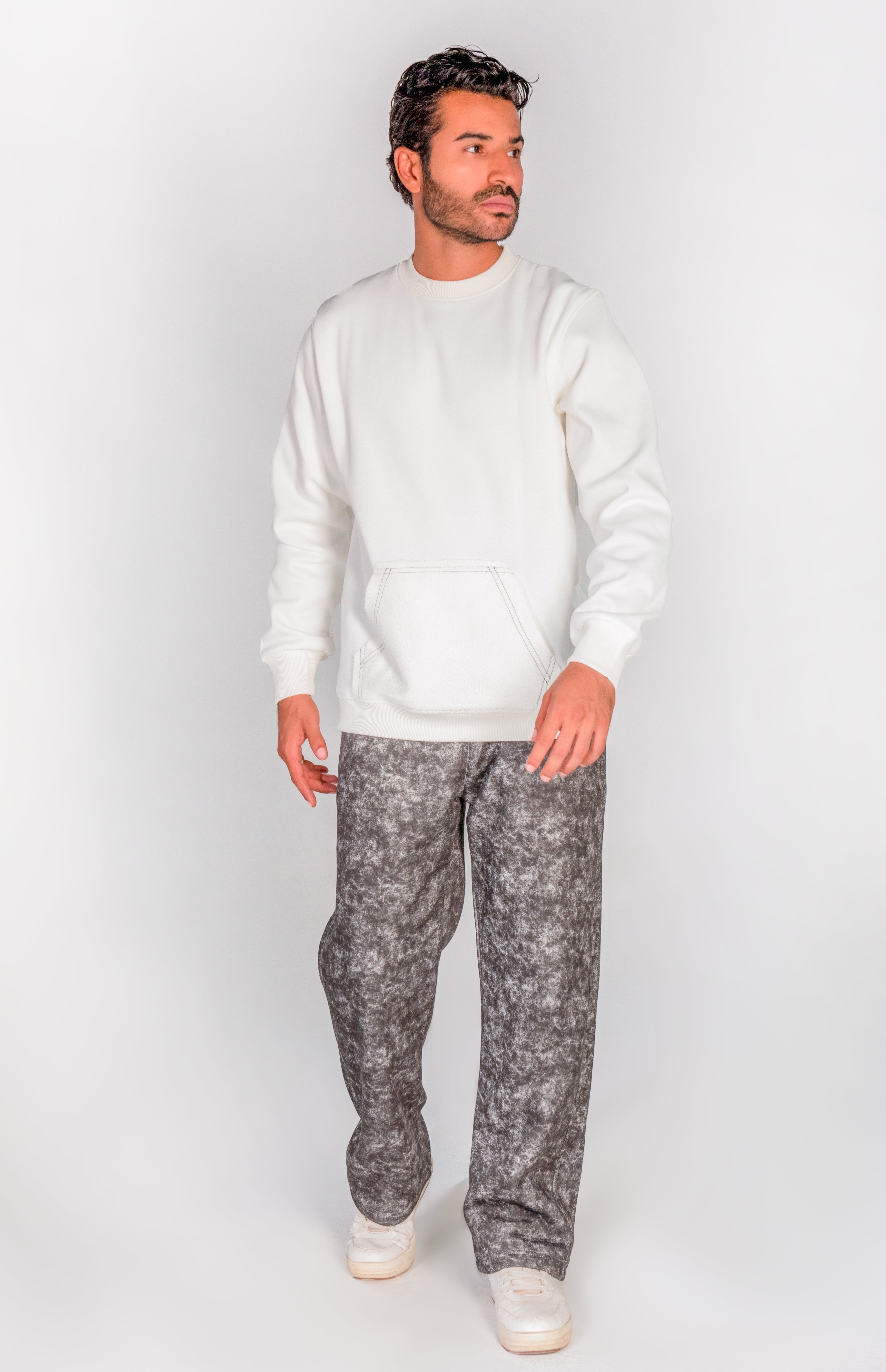 confy set with washed pants