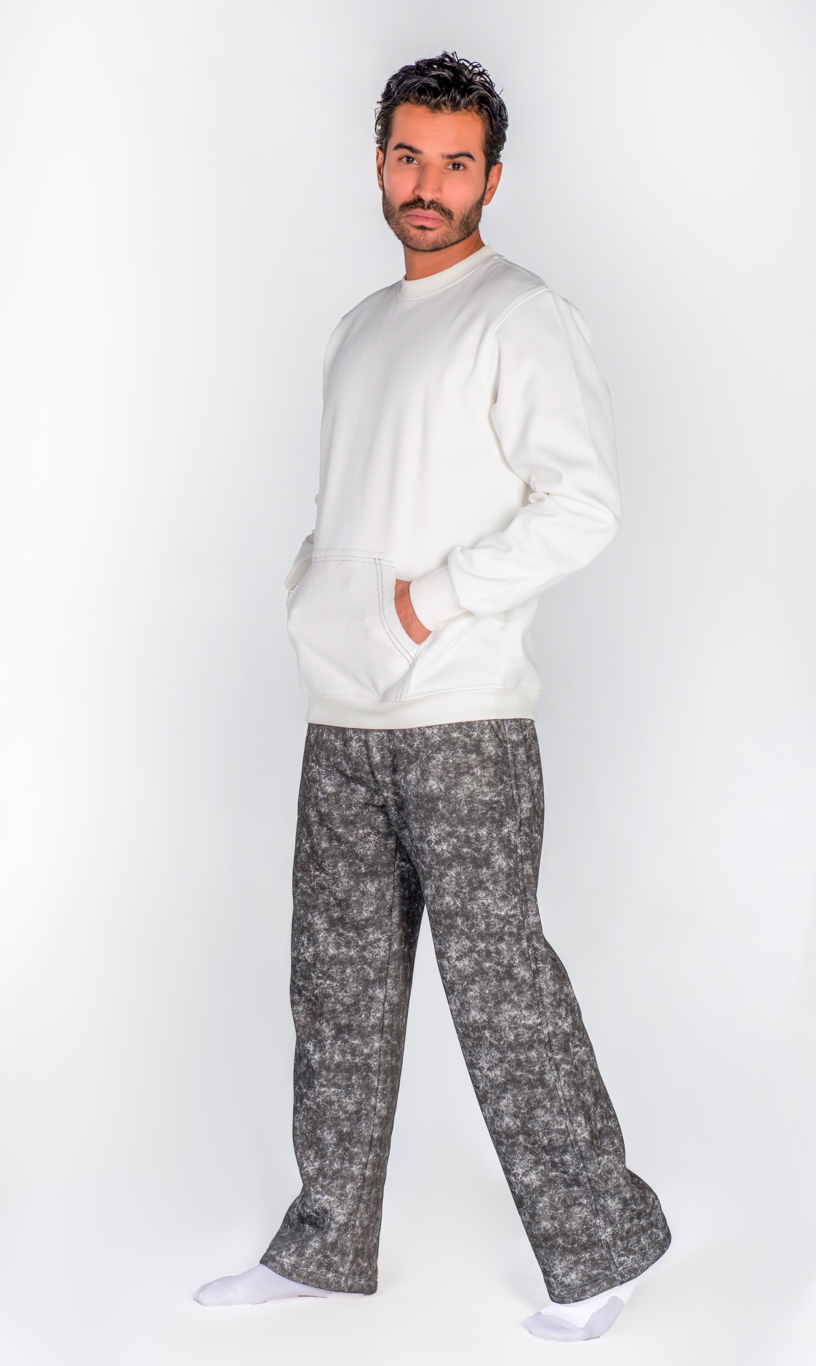 confy set with washed pants