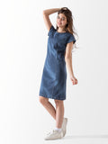 Casual Denim Cotton Dress – Women